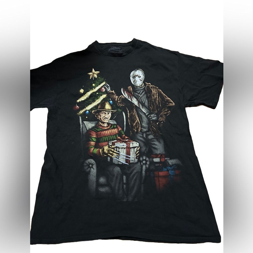 A Nightmare On Elm Street Freddy and Jason Christmas Tshirt
